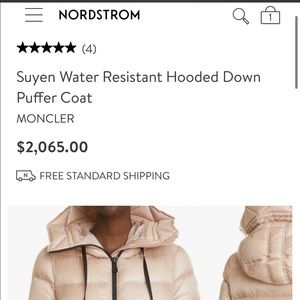 Brand New Moncler Suyen Size 2 light pink